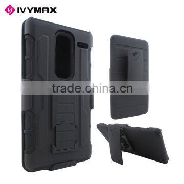 Heavy Duty Hybrid Future Armor Case + Belt Clip Holster +Kickstand Hybrid Cover For LG Class H740