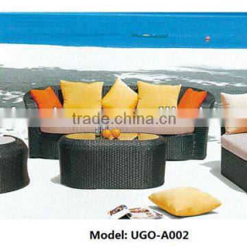 UGO-A002 cheap outdoor wicker/rattan furniture sofa