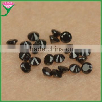 Hot sale 1.25mm round brilliant cut synthetic black nano spinel gemstone for decoration free sample