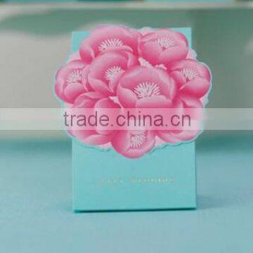 pink flower paper gift box design