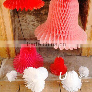 tissue bell honeycomb ball colorful christmas decoration ball