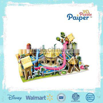 Paiper theme park paper puzzle park toy