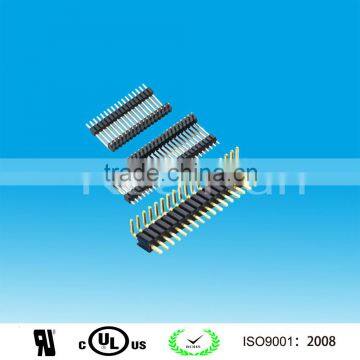 1.27mm Pitch Single/Double Layer Single Row Angle Pin Header connector  in China