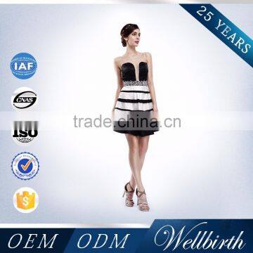 Customize Sexy Transparent Illusion Open Back Short Cocktail Party Dress