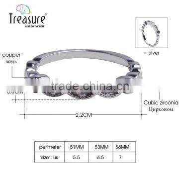 Treasure Factory Simple Fashion Jewelry Couple Rings Horse Eye Diamond Ring Copper Ring photo-2