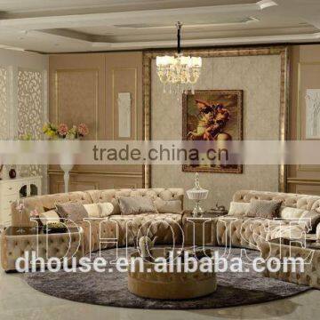Sectional Sofa Round Corner Fabric Sofa 034 photo-2