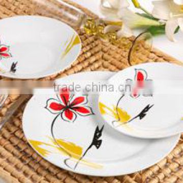 White round shape ceramic fine porcelain dinnerware sets