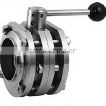 Welded Three-Piece Butterfly Valve (304/304L/316L)