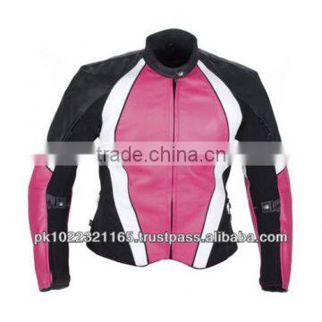 Leather black racing jackets, casual jackets by motorbike