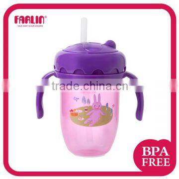 FARLIN GuLu GuLu2 BPA Free Water Cup With Handle and Straw 240ml Baby Sippy Cup Training Cup photo-3
