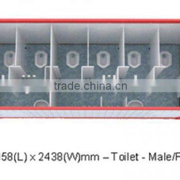 20ft shipping container toilet plan