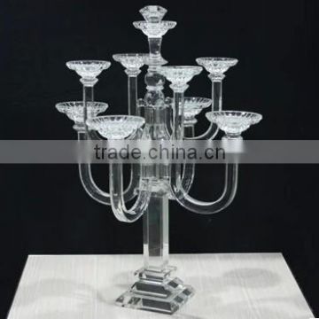 wedding anniversary party decorational crystal candlestick with higher quality