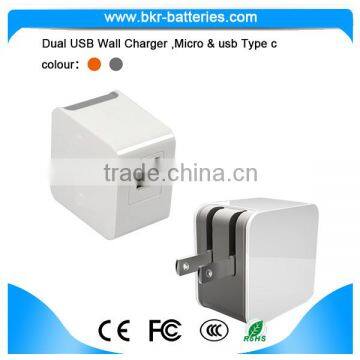 Type-c usb fast charger Dual port usb charger for Ipad mini                        
                                                                                Supplier's Choice