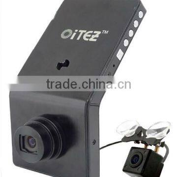 New product Dual Camera Car dvr HD 720p with GPS and G-sensor