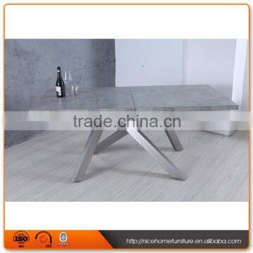 Top sell 1.8m-2.4m mdf stainless steel dining table designs