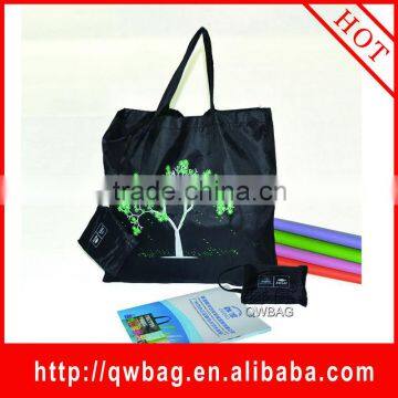 FACTORY black terylence promotional foldable shopping bag