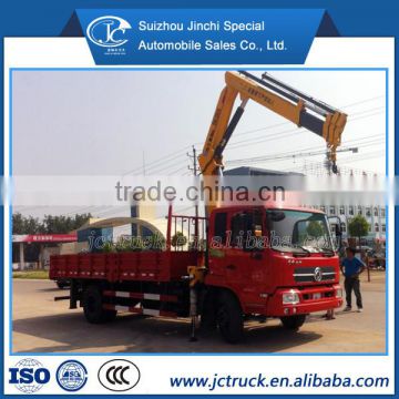 XCMG 8 ton straight arm/folding arm crane truck, mobile truck with crane of Dongfeng brand Chinese best sale