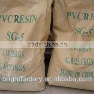 BRIGHT chemical factory sell pvc resin sg5 price