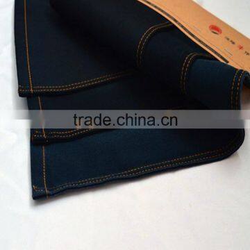 Cotton polyester fabric black weft yarn denim