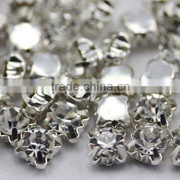 clear Chaton crystal rhinestone for clothing with claws