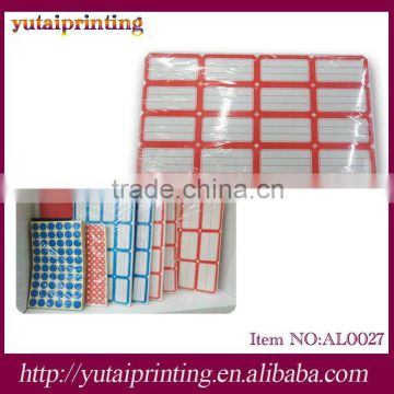 Blank washable adhesive labels