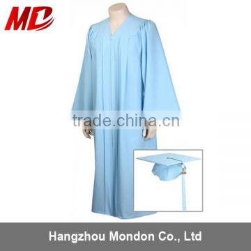 Economy Bachelor Graduation Cap Gown Matte Sky Blue