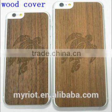 Antique black walnut wooden phone back sticker for smart phone iphone sumsung