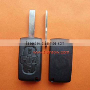 407 blade 4 button Peugeot remote key shell without battery place No logo, Peugeot key blank, Peugeot keys