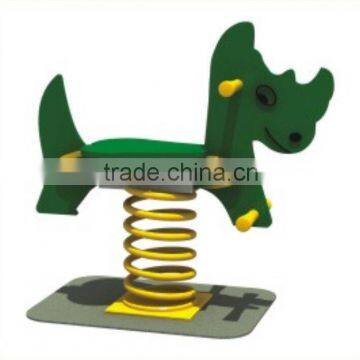 Kaiqi group Outdoor Garden Plastic PE board rhinoceros Spring Rider for Kids Play