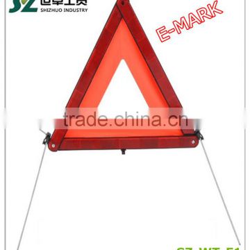 red plastic warning triangle