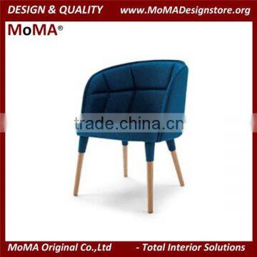 MA-MD346 Fashion Fabric Shell Chair With Solid Wood Legs