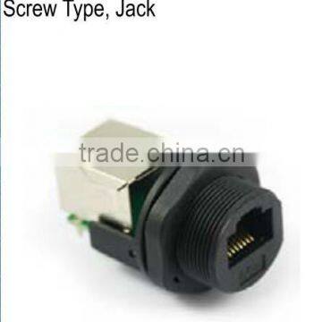 RJ45 series, screw type, panel front mount,ip67 waterproof connector