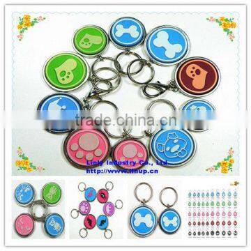 Soft PVC dog key chain key ring. flexible key chain waterproof pet accessories, Dog tag, pet tag, ID tag ,name tag