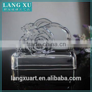 LX-PW001 crystal glass five star hotel restaurant napkin holder