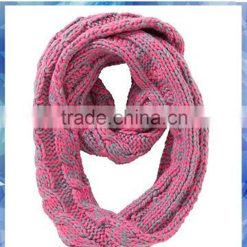 Women space dye cable knit personalized infinity scarf /waffle knit infinity scarf /cable knit infinity scarf