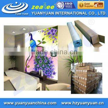 Stretched clear Eco solvent environmental inkjet printing blank DIY pvc wallpaper in roll