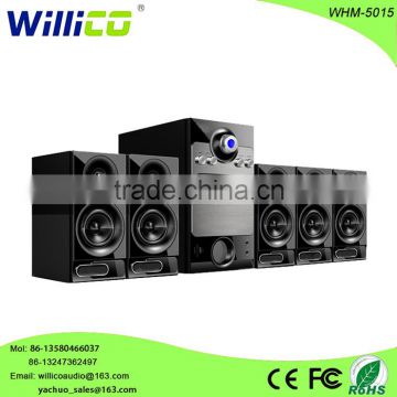 China supply home theatre good bass 5.1 ch vibration speaker system