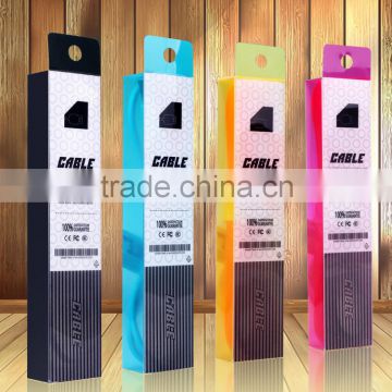 customized retail clear plastic packaging USB cable box