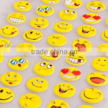 Custom high quality 3d puffy expression self adhesive sticker emoji cartoon sticker for kids                        
                                                Quality Choice