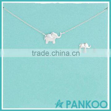 Elephant jewelry,Sterling Silver Elephant Necklace and Earrings Jewelry Set