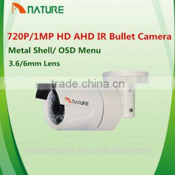 720P 1.0MP HD CCTV AHD IR Metal bullet Camera CCTV AHD Security Camera Analog HD AHD Bullet Camera