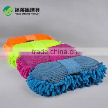 Wholesale auto cleaning microfiber chenille high density sponge