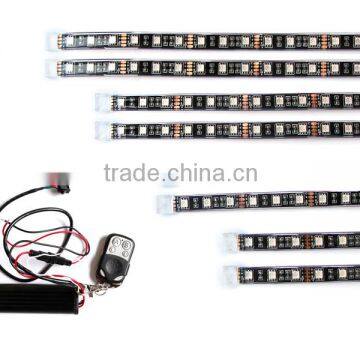 8pcs RGB motorcycle led lighting kit with 4key remote control