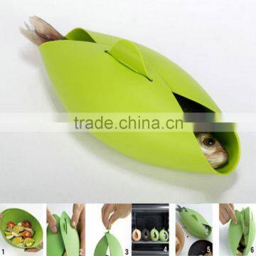Oven Cooking Food Grade Silicone Silicone Fold Bowl Stir Fruit Dough Cooking Fish Steam Roaster photo-2