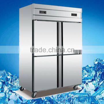 1000L Commercial kitchen refrigeration Stainless steel 4 door upright chiller