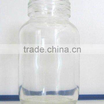 5OZ clear boston round glass apothecary jars with aluminum lid glass jar manufacturer