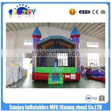 Cheap price colorful rainbow inflatable adult bouncer house for commercial use