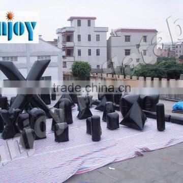 X treme orange white inflatable paintball bunker field