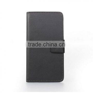 Ultra Slim Hard Leather Folio Flip Cover Case for HTC Desire 600 Dual (Black)