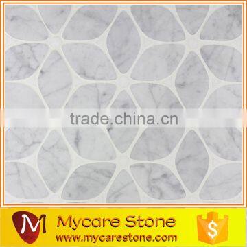 Popular design factory supply white marble flooring